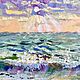  Oil sketch ' Purple sunset», Pictures, Moscow,  Фото №1