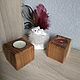 Aroma candle in a candle holder Oak. Candles. DG labs. Online shopping on My Livemaster.  Фото №2