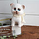 Siamese kitten puffy toy made of wool. Felted Toy. handmade toys by Mari (handmademari). My Livemaster. Фото №4
