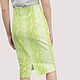 Order Skirt light green neon snake print cotton pencil. Yana Levashova Fashion. Livemaster. . Skirts Фото №3