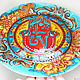 Decorative plate 'Hamsa Tibetan Om' hand-painted. Plates. Art by Tanya Shest. Online shopping on My Livemaster.  Фото №2