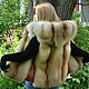 Vest fur Siberian red Fox. Solid. Hooded. Vests. Zimma. My Livemaster. Фото №6