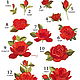 Embroidered appliqué red roses. Patch on clothes. Applications. materials for creative Anna Sintez. Online shopping on My Livemaster.  Фото №2