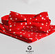 Red butterfly tie Stars pocket square / the red wedding, Ties, Moscow,  Фото №1