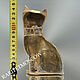 Винтаж: Кот кошка антикварное панно статуэтка бронза латунь Англия 38. Статуэтки винтажные. РАРИТЕТ. Ярмарка Мастеров.  Фото №5