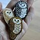 A beaded brooch Owl. Brooches. Poltora-kt. Online shopping on My Livemaster.  Фото №2