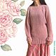 Women's Dusty rose jumper, knitted, oversize, kid mohair. Jumpers. SIBERIA COOL (knitting & painting) (Siberia-Cool). My Livemaster. Фото №6