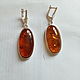 Classic AMBER, silver plated earrings. Earrings. Gems&Silver Jewelry. Online shopping on My Livemaster.  Фото №2