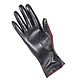 Order Size 7.5. Winter gloves made of genuine leather in black and bordeaux colors. Butichok from N.. Livemaster. . Vintage gloves Фото №3