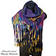 Felted scarf 'Summer watercolor', Scarves, Moscow,  Фото №1