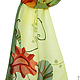 Шелковый Шарф Красный Цветок на Салатовом Авторский Батик. Шарфы. Irina Dorofeeva (artsilkscarves). Ярмарка Мастеров.  Фото №4