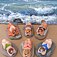 A set of souvenir figures Sunbathing, Fun, Sochi,  Фото №1