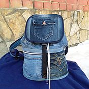 Сумки и аксессуары handmade. Livemaster - original item Jeans backpack for Collins II. Handmade.