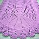 Crocheted oval rug from cord purple Rhombus. Carpets. knitted handmade rugs (kovrik-makrame). My Livemaster. Фото №4