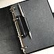 Order Black genuine leather cover for Notepad on rings. MiTonA. Livemaster. . Notebooks Фото №3