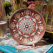 Посуда handmade. Livemaster - original item Decorative plate on stand. Hand painted.. Handmade.