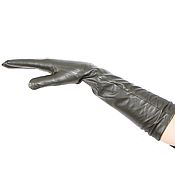 Винтаж handmade. Livemaster - original item Size 7.5. Long winter gloves made of genuine leather. LABBRA. Handmade.