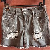 Юбки: Женская джинсовая юбка бохо