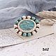 Brooch with Amazonite. Brooches. DiliZ Handmade. My Livemaster. Фото №6