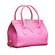 Women's pink buffalo leather bag with embossed - Italy. Valise. Febe-handmade. My Livemaster. Фото №6
