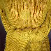 Одежда handmade. Livemaster - original item Mustard-colored mohair jumper with sequins. Handmade.