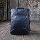 Кожаный Рюкзак "Urban Dark Blue". Рюкзаки. Manticastore. Ярмарка Мастеров.  Фото №11