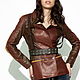 Belt genuine leather brown. Harness. Lollypie - Modiste Cat. Online shopping on My Livemaster.  Фото №2