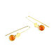 Orange earrings, long earrings, round thread earrings, Earrings, Moscow,  Фото №1