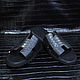 Order Slippers (flip-flops) men's genuine Python leather, in black. SHOES&BAGS. Livemaster. . Slippers Фото №3