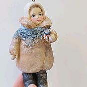 Куклы и игрушки handmade. Livemaster - original item Cotton Christmas toy Girl. Handmade.