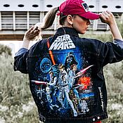 Мужская одежда handmade. Livemaster - original item Painting clothes Star Wars. Star Wars print jacket. Handmade.