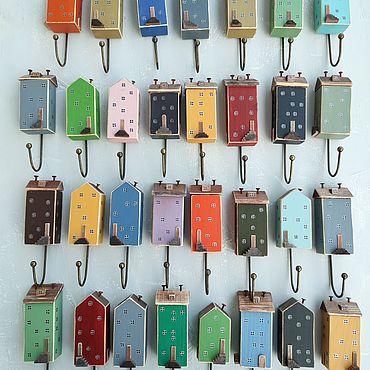 Для дома и интерьера ручной работы. Ярмарка Мастеров - ручная работа Крючки для одежды и полотенец. Домик крючок.. Handmade.