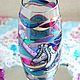 Vase 'Skater'. Painting on glass. Name souvenirs. RomanticArtGlass. My Livemaster. Фото №5
