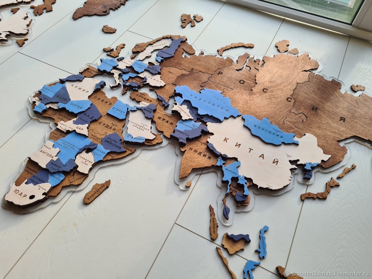 Карта мира из фанеры