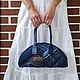 Джинсовая сумка-боулинг "Боро Бьюти". Классическая сумка. Jeans bags by Anna. Интернет-магазин Ярмарка Мастеров.  Фото №2