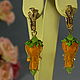 Earrings 'Rose' Lampwork, gold plated, cubic Zirconia. Earrings. Handwork of jewelry.. My Livemaster. Фото №4