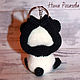 Key Chain Panda. Panda knitted. Stuffed Toys. Nina Rogacheva 'North toy'. Online shopping on My Livemaster.  Фото №2