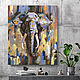 Oil painting Elephant. Picture. Buy oil painting. Pictures. Pictures. pirogov-maxim. Online shopping on My Livemaster.  Фото №2