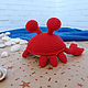 Mr. Crab Toy Crab Red Crab Sylvester. Stuffed Toys. Вязаные игрушки - Ольга (knitlandiya). My Livemaster. Фото №5