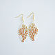 Translucent beaded earrings with golden twigs. Earrings. Handmade by Svetlana Sin. My Livemaster. Фото №4