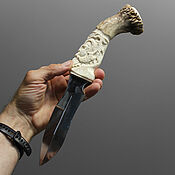 Ритуальный каменный- нож Дракон (камень,рог)е4н