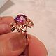 Ring (ring) flower made of 585 gold with alexandrite. Rings. marusjy. My Livemaster. Фото №6