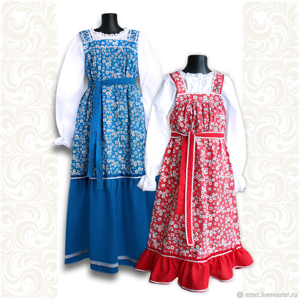Dress with blouse Dunyasha, Folk dresses, Korolev,  Фото №1