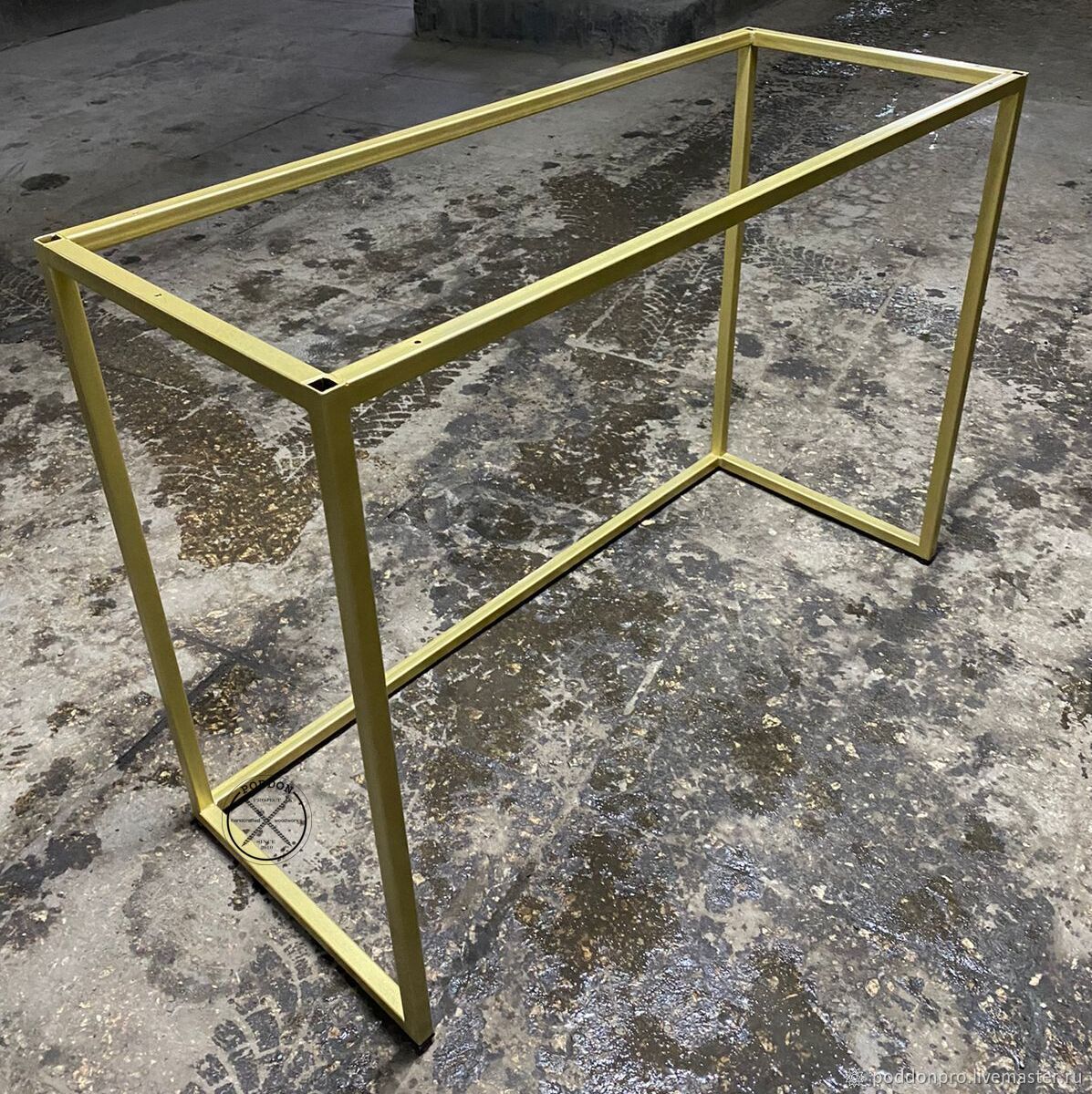 Подстолье золотое металлическое для стола