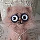 Котенок Облачко/Сухое валяние. Войлочная игрушка. Марина Рябова / marina-toys. Ярмарка Мастеров.  Фото №12