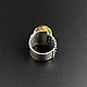 Заказать Дизайнерское уникальное кольцо: янтарь в серебре. Shahinian Jewelry. Ярмарка Мастеров. . Кольца Фото №3