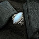 Кольцо с лунным камнем в серебре Lady moon. Кольца. Екатерина Ерошенко (angel-k). Ярмарка Мастеров.  Фото №4