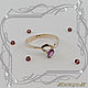Order Light style ring 585 gold with rhodolite. MaksimJewelryStudio. Livemaster. . Rings Фото №3