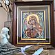 Рукописная икона Пресвятая Богородица Жировицкая. Иконы. Любовь. Ярмарка Мастеров.  Фото №5
