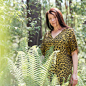 Одежда handmade. Livemaster - original item Viscose Leopard Print Dress. Handmade.